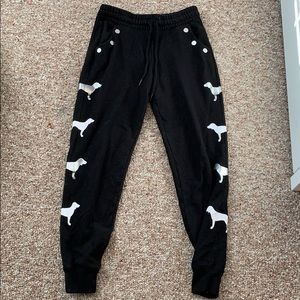 black vs pink sweatpants